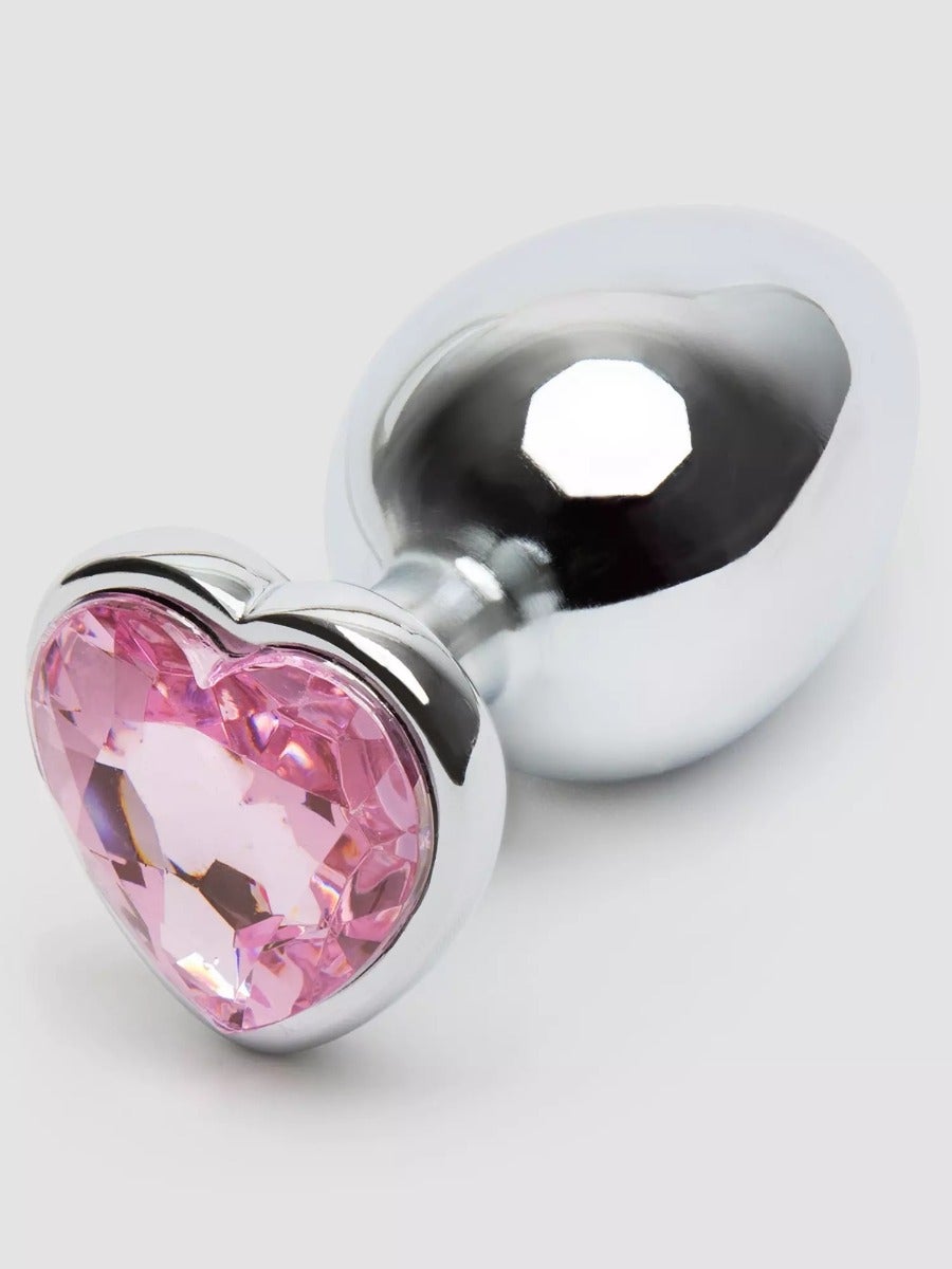 Plug anal bijou coeur Secret Shine rose large