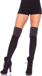 Bas Spandex/Coton Originaux Noir/SILVER