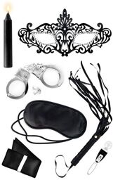 Ensemble fétichiste initiation BDSM et soumission Noir