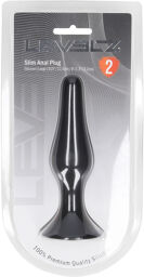 Plug anal en silicone slim - L - Noir