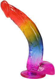 Gode réaliste avec testicules 24,1 cm en silicone doux