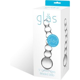 Glas - Curved Glass Beaded Dildo