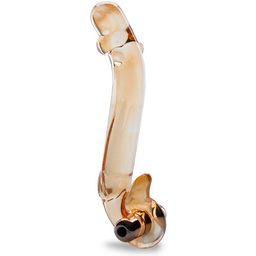 Gode godemichet en verre vibrant Virtuoso gode vaginal ou anal homme ou femme - Ambre