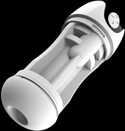 Masturbateur automatique Max Cup Vibrations et Succion Blanc