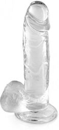 Gode Ventouse Jelly avec Testicules S Transparent Transparent