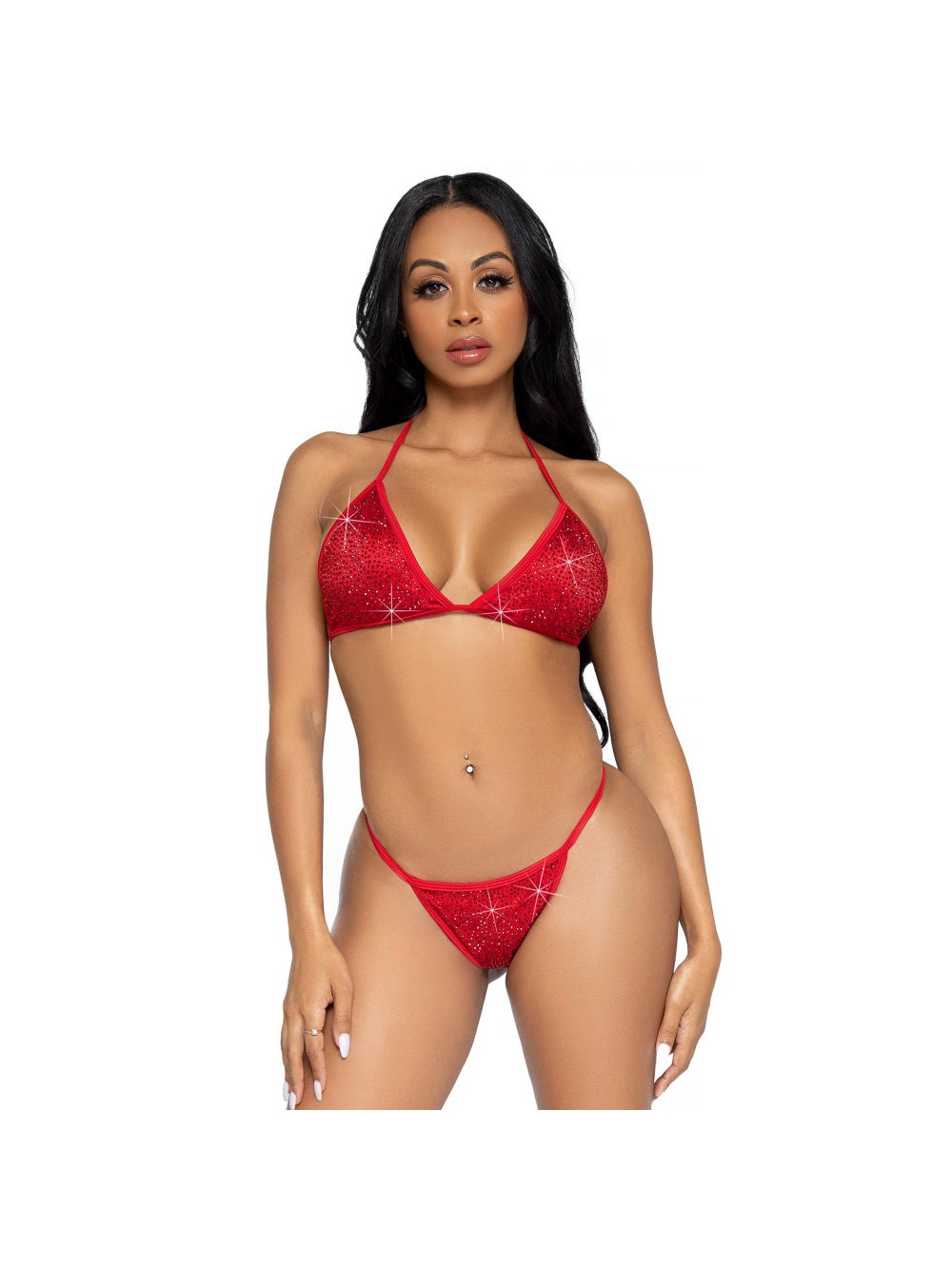 Bikini 2 Pièces 81637 Strass Rouge