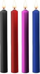 Kit 4 Bougies BDSM Basse Température Teasing Wax Candles Mixed Large