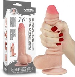 Gode réaliste en silicone doux 18 cm à double densité