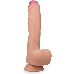 Hyper gode avec prépuce silicone double couche 29,0cm gode vaginal ou anal homme ou femme - Peau claire