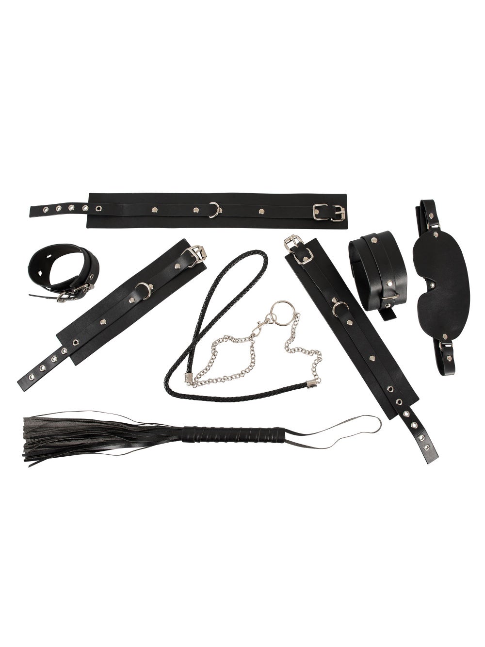 Kit BDSM avec Sac de Rangement Fetish 7 Pièces