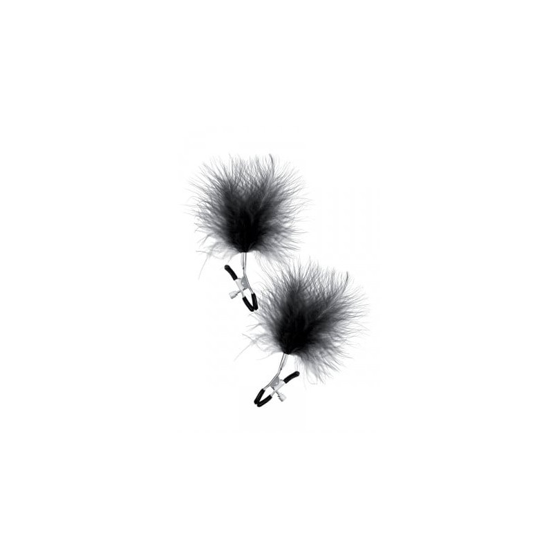 Pinces à seins plumeau - noir