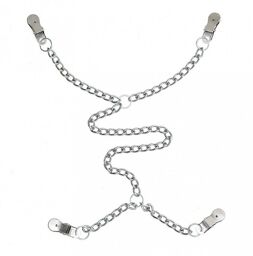 Pinces à seins et lèvres vaginales avec chaînette