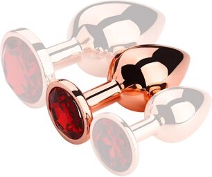 Plug Bijou anal RedGold M 7.5 x 3.3cm Bijou Rouge
