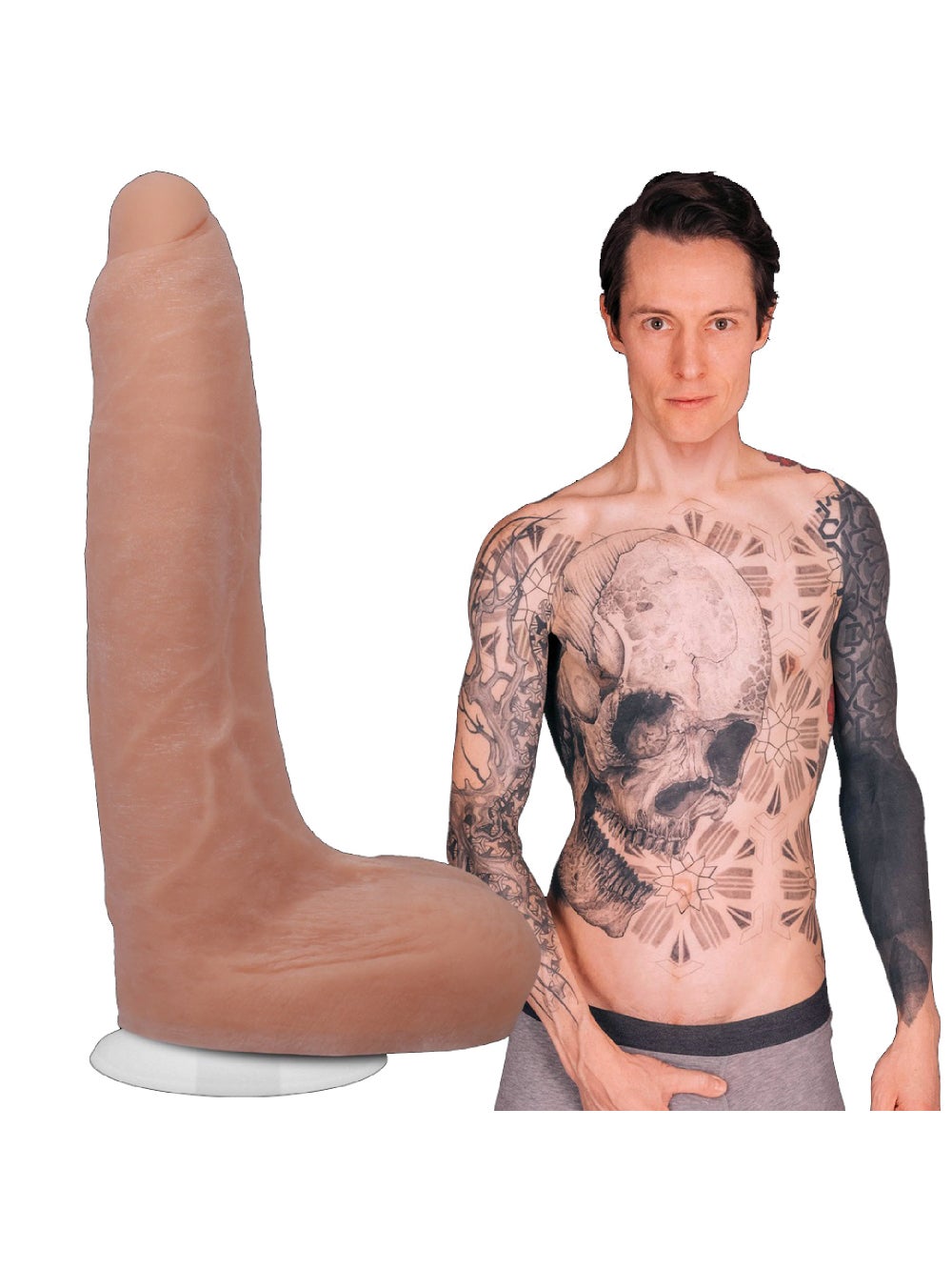 Gode avec testicules Owen Gray 22,9 cm Signature Cocks
