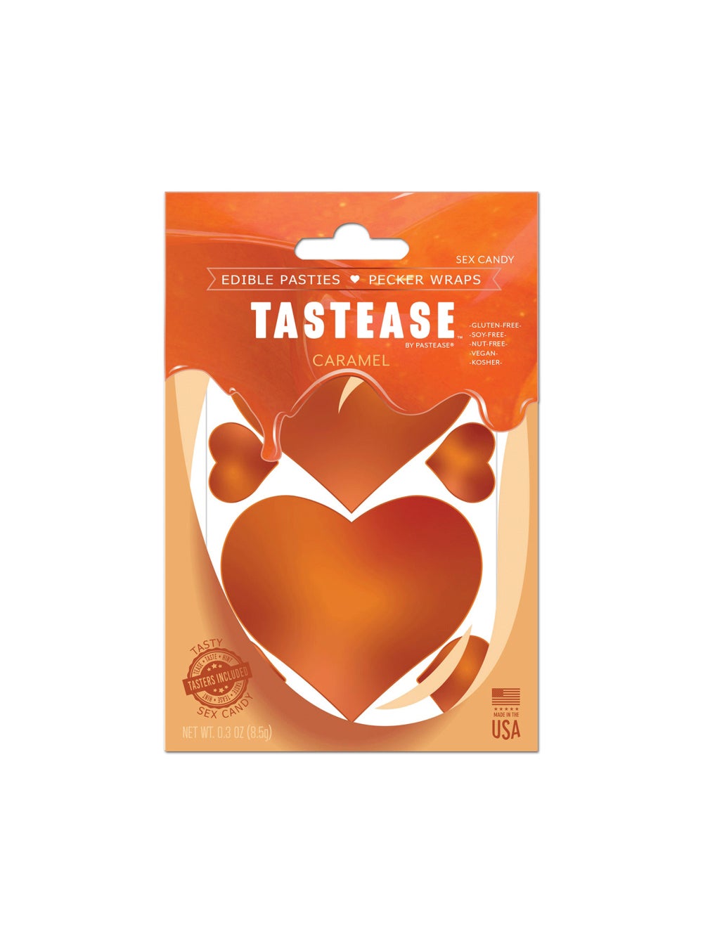 Cache-Tétons Comestibles Coeur Caramel