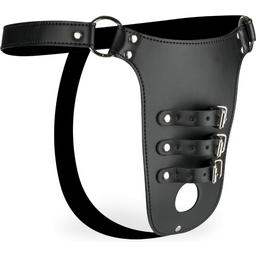 String cage de chasteté en similicuir Keep Out