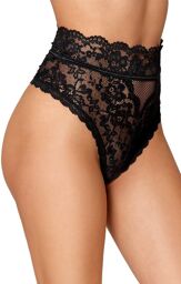 String dentelle taille haute noir - DG1477BLK Noir