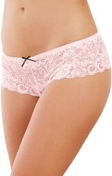 Shorty ouvert vieux rose court en dentelle - DG7177VPK Rose