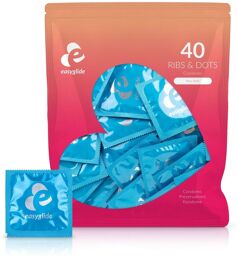 Préservatifs côtelés et à pois - 40 pièces