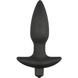 Plug anal vibrant Noir - 14,5 cm