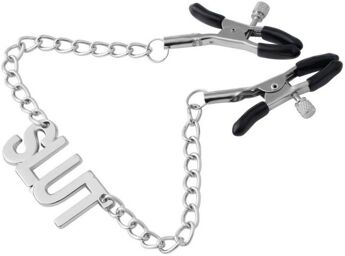 Pince-Tétons avec plaque Slut 38cm