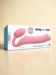 Strap-on dildo semi-réaliste taille XL rose