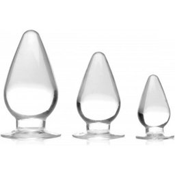 - Triple Cones Lot de 3 plugs anaux - Cristallin