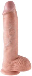 Gode avec Testicules 25,4 cm King Cock Rose