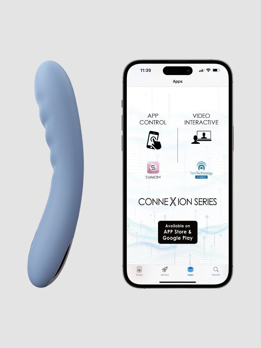 Vibromasseur va-et-vient connecté Ava Neo bleu