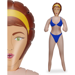 Poupée gonflable brune aux yeux verts Yamina