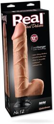 Gode réaliste vibrant Ventouse - 31 cm Toucher Peau N°12