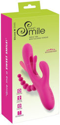Vibromasseur triple stimulation avec langue vibrante rechargeable
