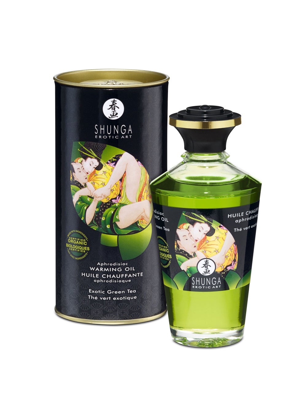 Huile Chauffante Aphrodisiaque Bio Thé Vert Exotique