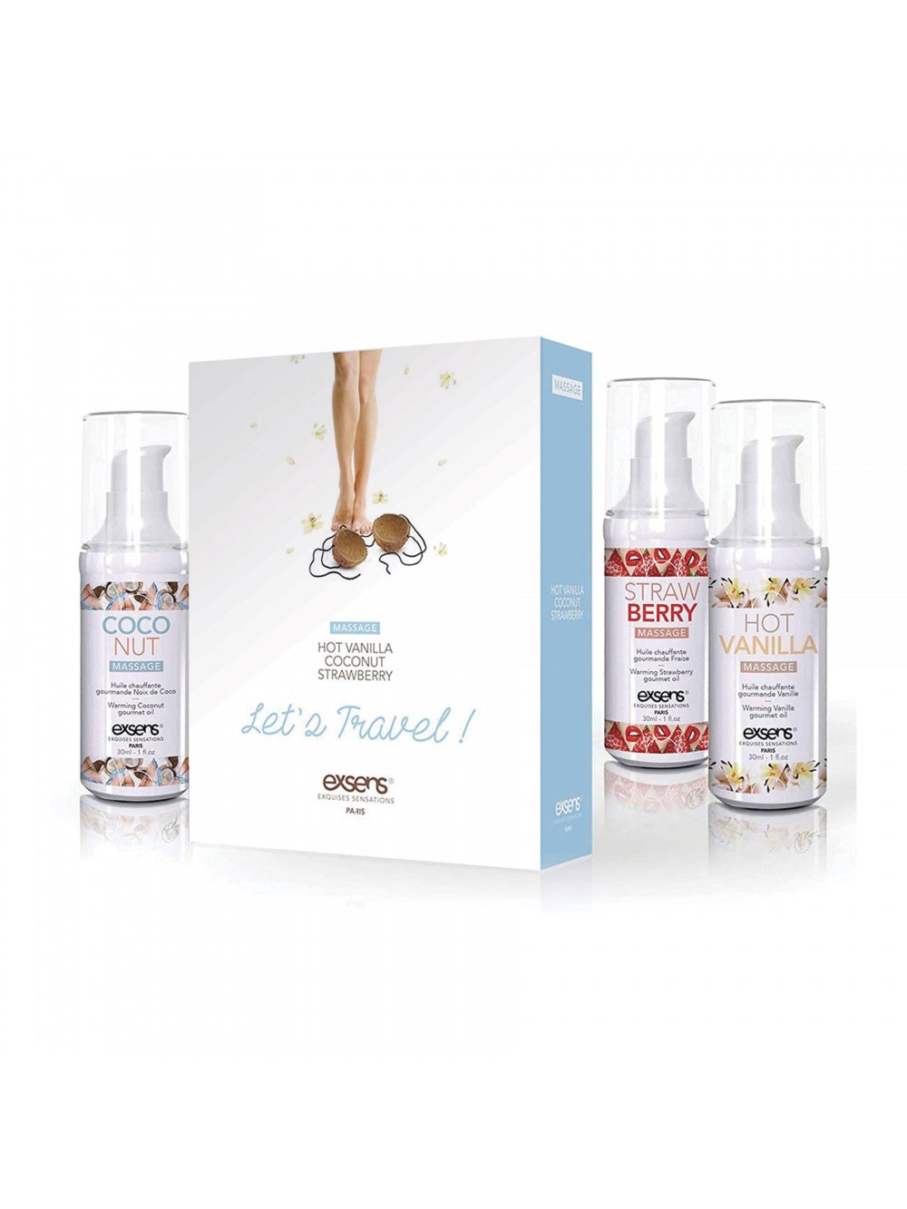 Coffret Huiles de Massage Gourmandes Let's Travel
