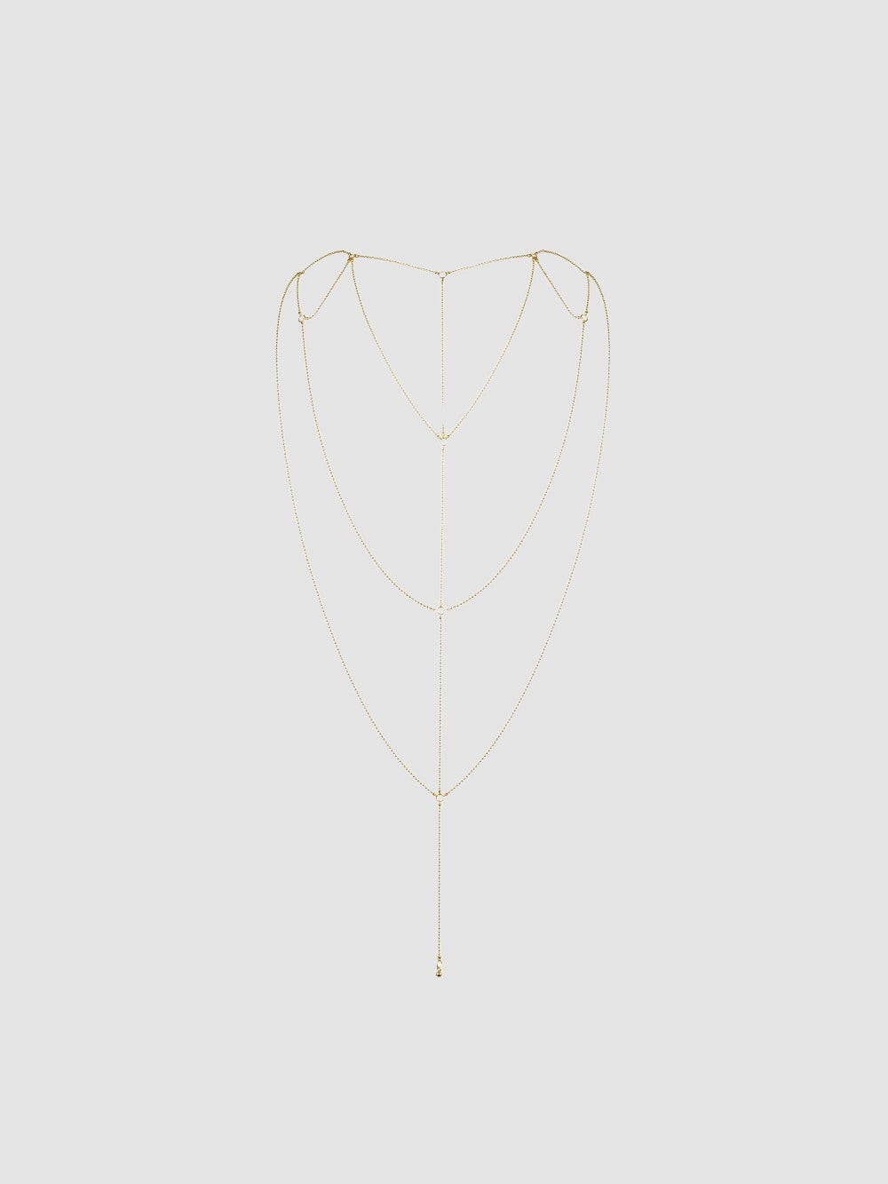 Bijoux Dos et Décolleté en Chaînettes Métalliques Magnifique