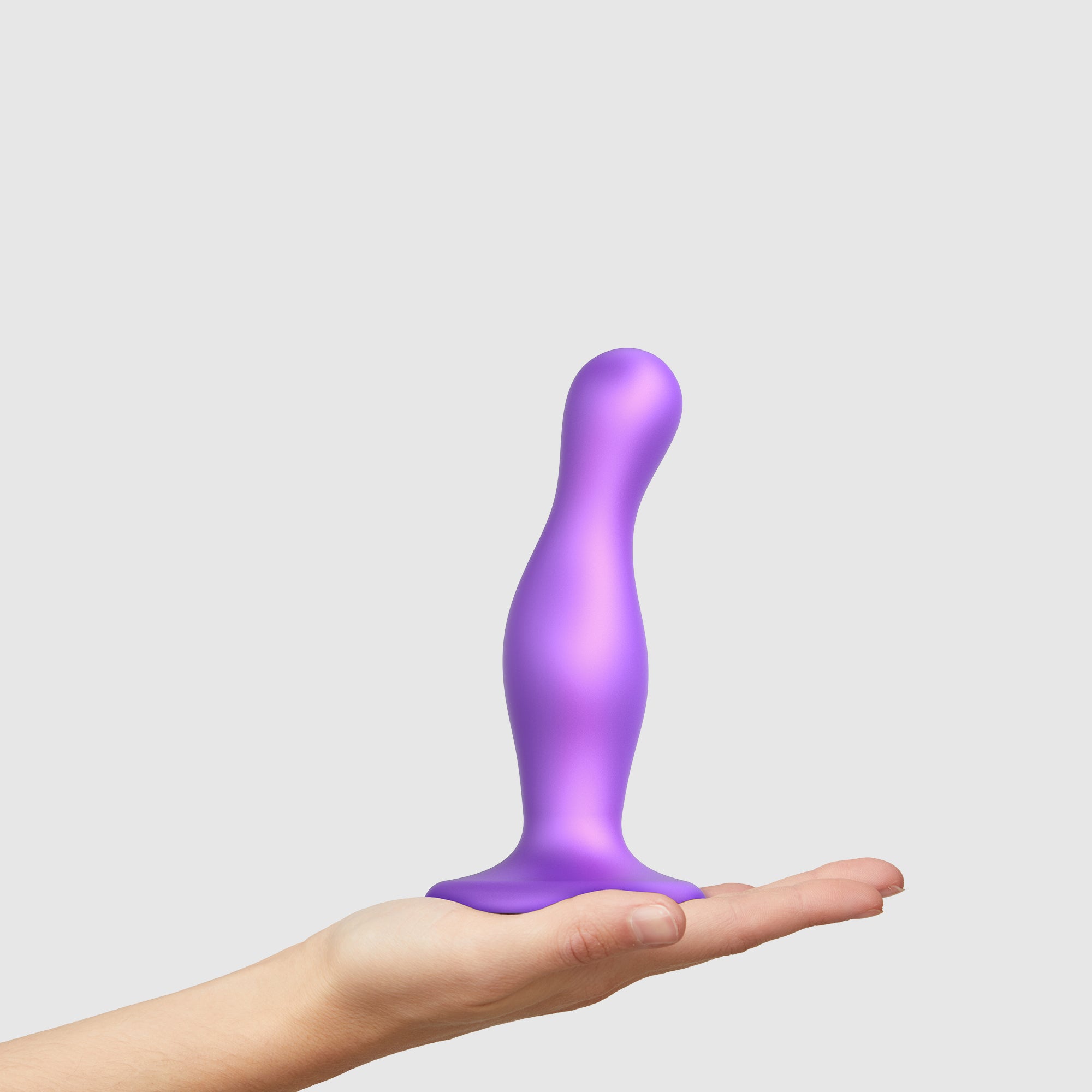 Dildo Plug Curvy Violet Métallique