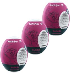 Masturbateur Oeuf Eggcited Bubble Pack de 3 Violet