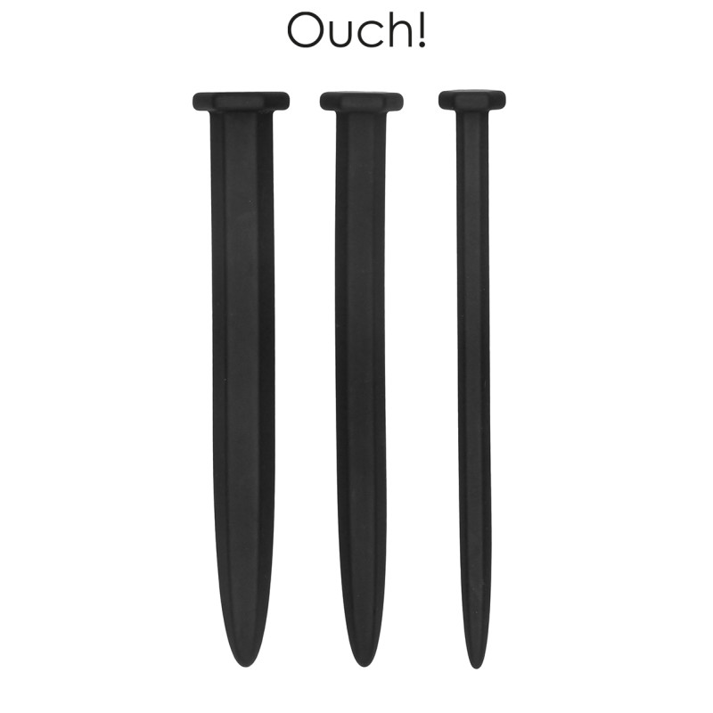Set de 3 plugs urétraux Grands clous