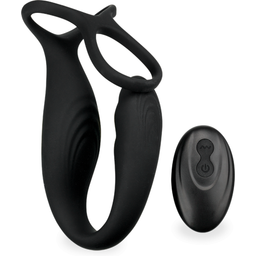 Vibromasseur vibro homme gode anal Stimulateur prostatique vibrant avec cockring Roxar - Noir