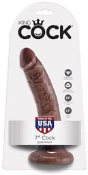 Gode anal à ventouse marron - 19 cm