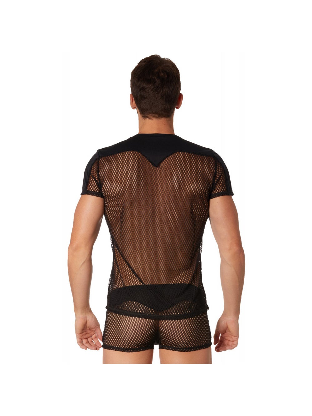 T-Shirt Bi-Matière LM21 Résille Noir