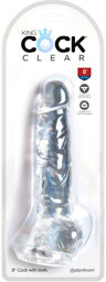 Dildo transparent 22,2 cm avec ventouse