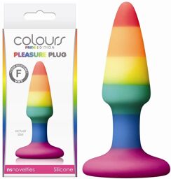 Plug Anal en Silicone - 9 cm multicolor