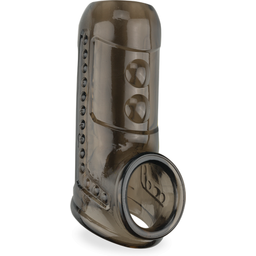 Gaine de pénis ouverte avec anneau testiculaire Aston - Cockring penien pour homme et couple - Noir