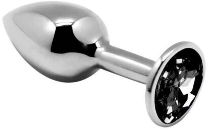 Plug anal bijou mini métal M Noir