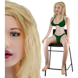 Poupée gonflable réaliste blonde assise Amélie