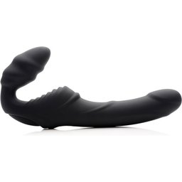 Vibro Slim Rider Strapless Strap-on - Noir
