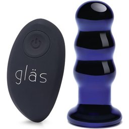- Rechargeable Remote Controlled  Vibrating Beaded Buttplug