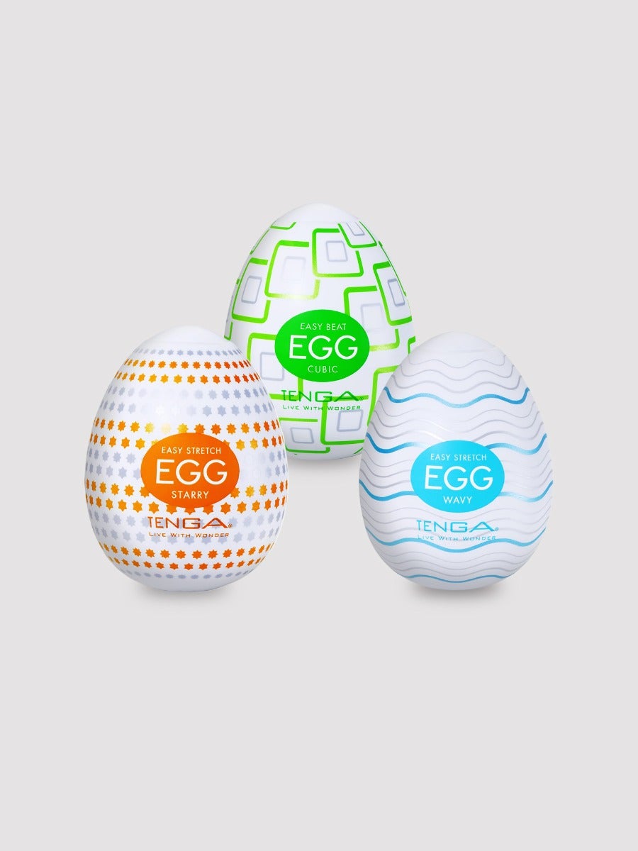 Masturbateurs Egg Wonder Pack de 3 (Wavy, Starry et Cubic)