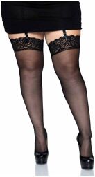 Bas 1011Q Classiques avec Dentelle Noire GT Noir